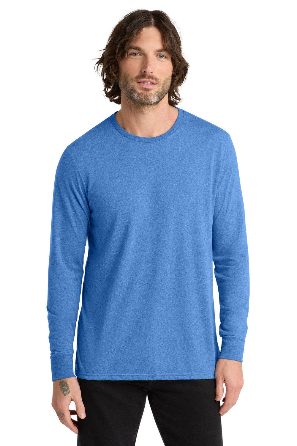 Allmade® Unisex Tri-Blend Long Sleeve Tee - Azure Blue - XS