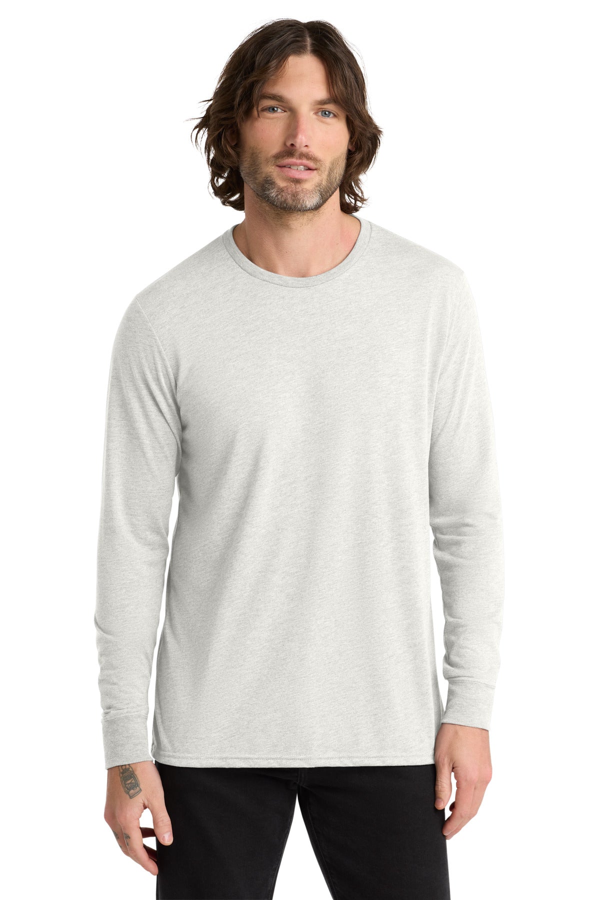 Allmade® Unisex Tri-Blend Long Sleeve Tee - Fairly White - XS