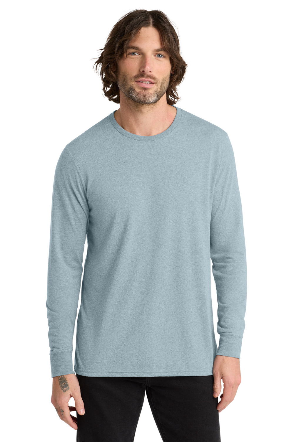 Allmade® Unisex Tri-Blend Long Sleeve Tee - I Like You Blue - 2XL