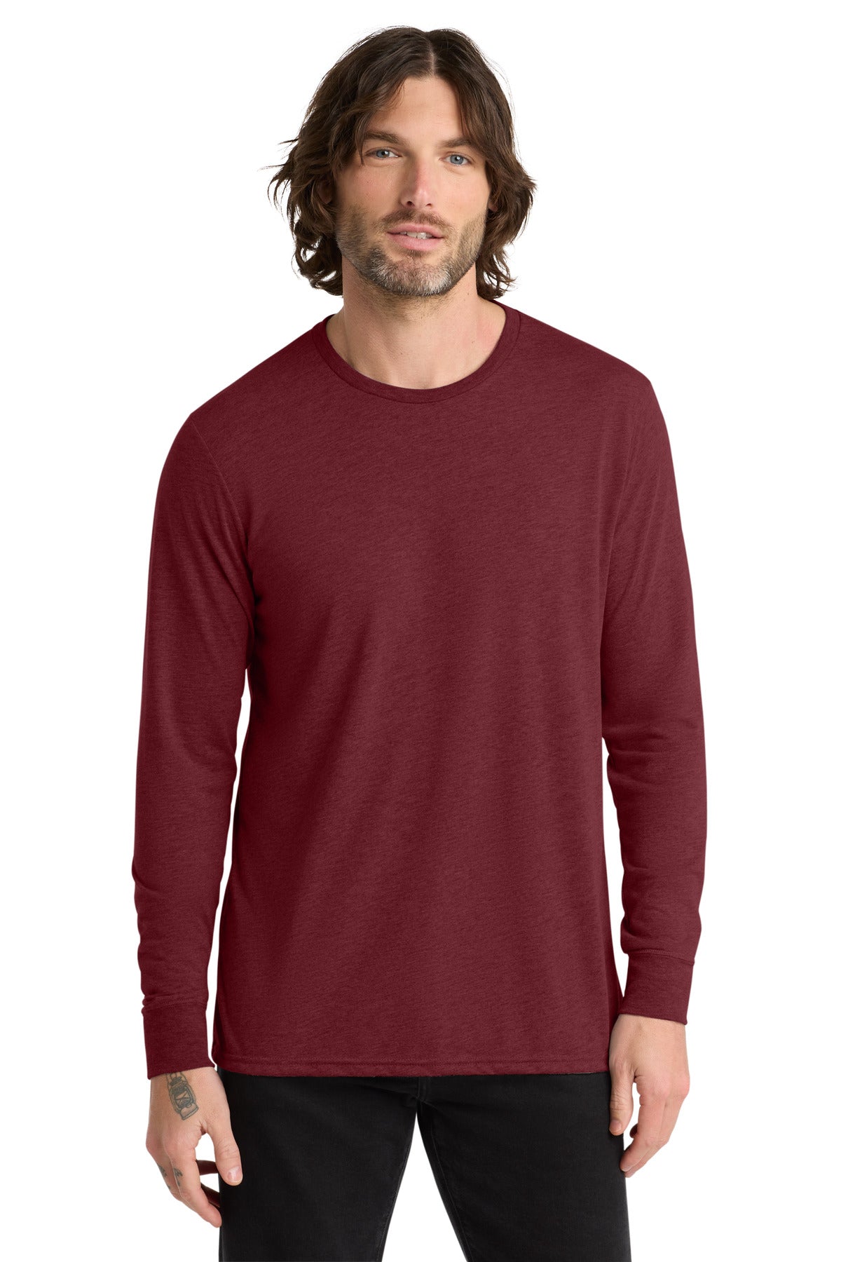 Allmade® Unisex Tri-Blend Long Sleeve Tee - Vino Red - XS
