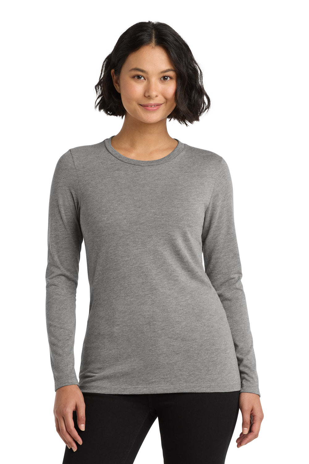 Allmade® Women’s Tri-Blend Long Sleeve Tee - Aluminum Grey - XS