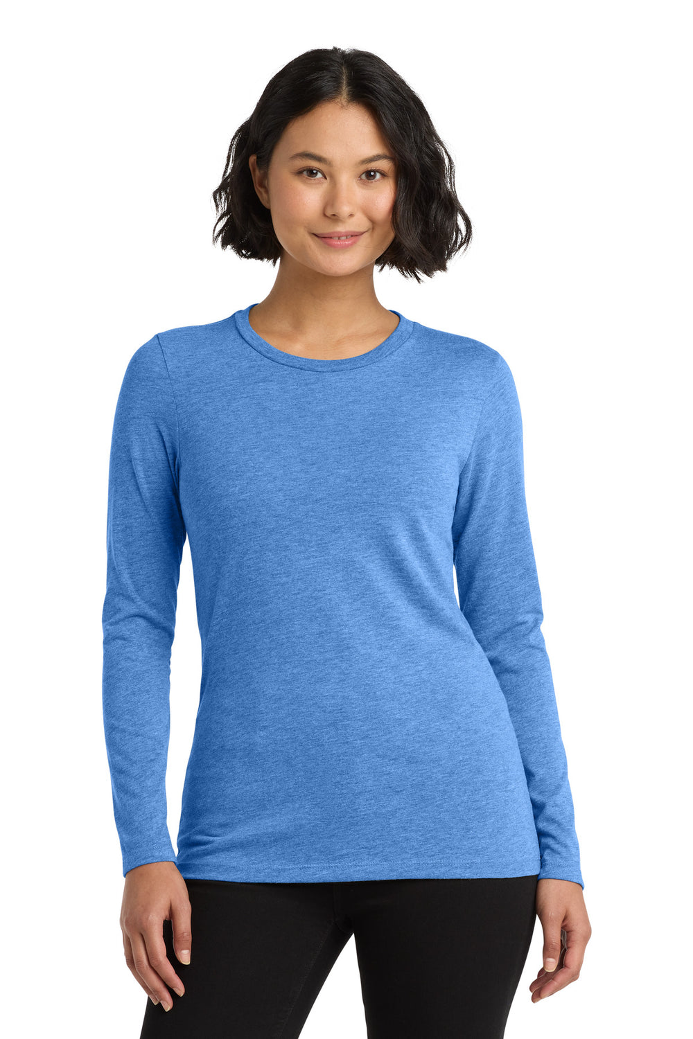 Allmade® Women’s Tri-Blend Long Sleeve Tee - Azure Blue - XS