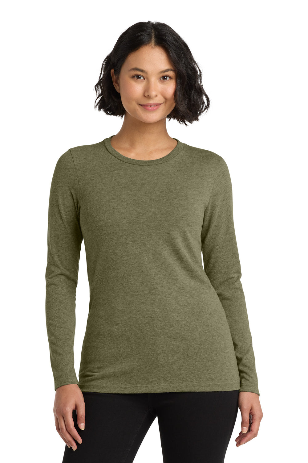 Allmade® Women’s Tri-Blend Long Sleeve Tee - Olive You Green - XS