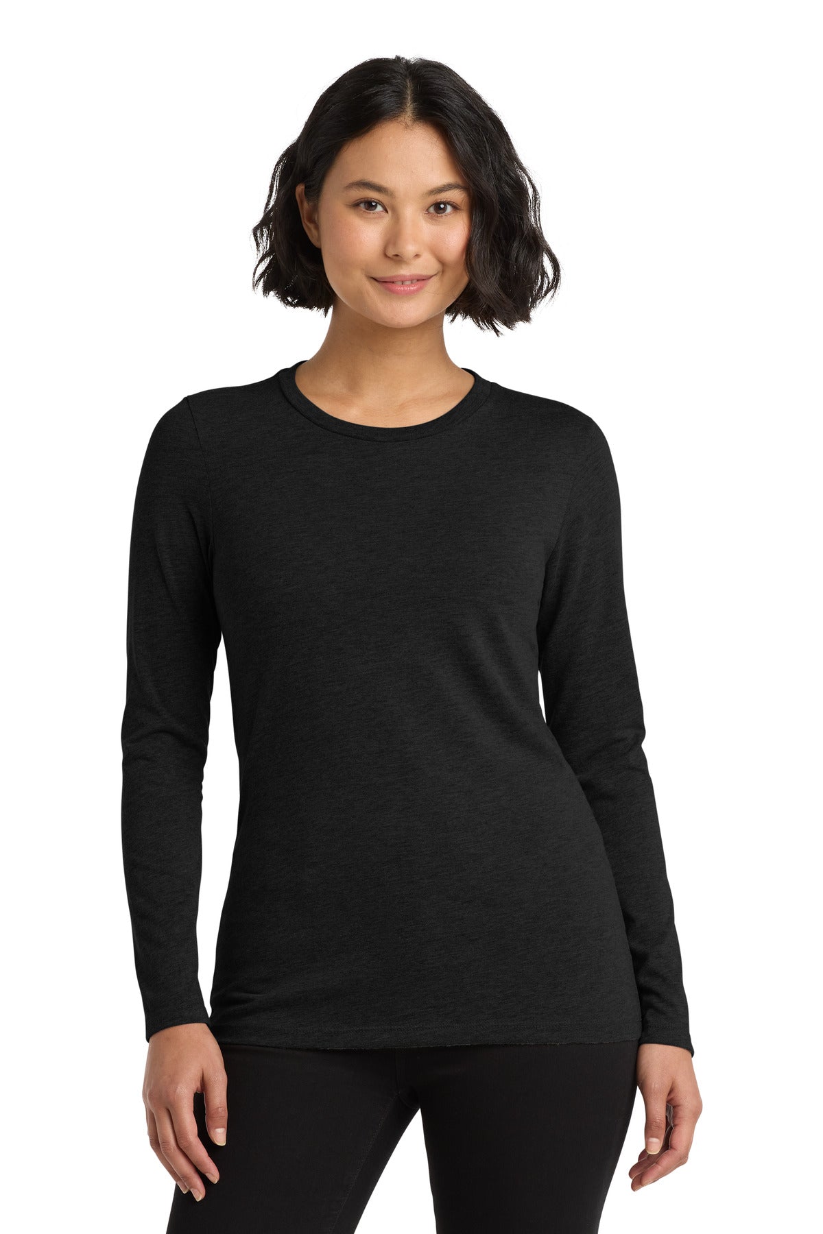 Allmade® Women’s Tri-Blend Long Sleeve Tee - Space Black - XS