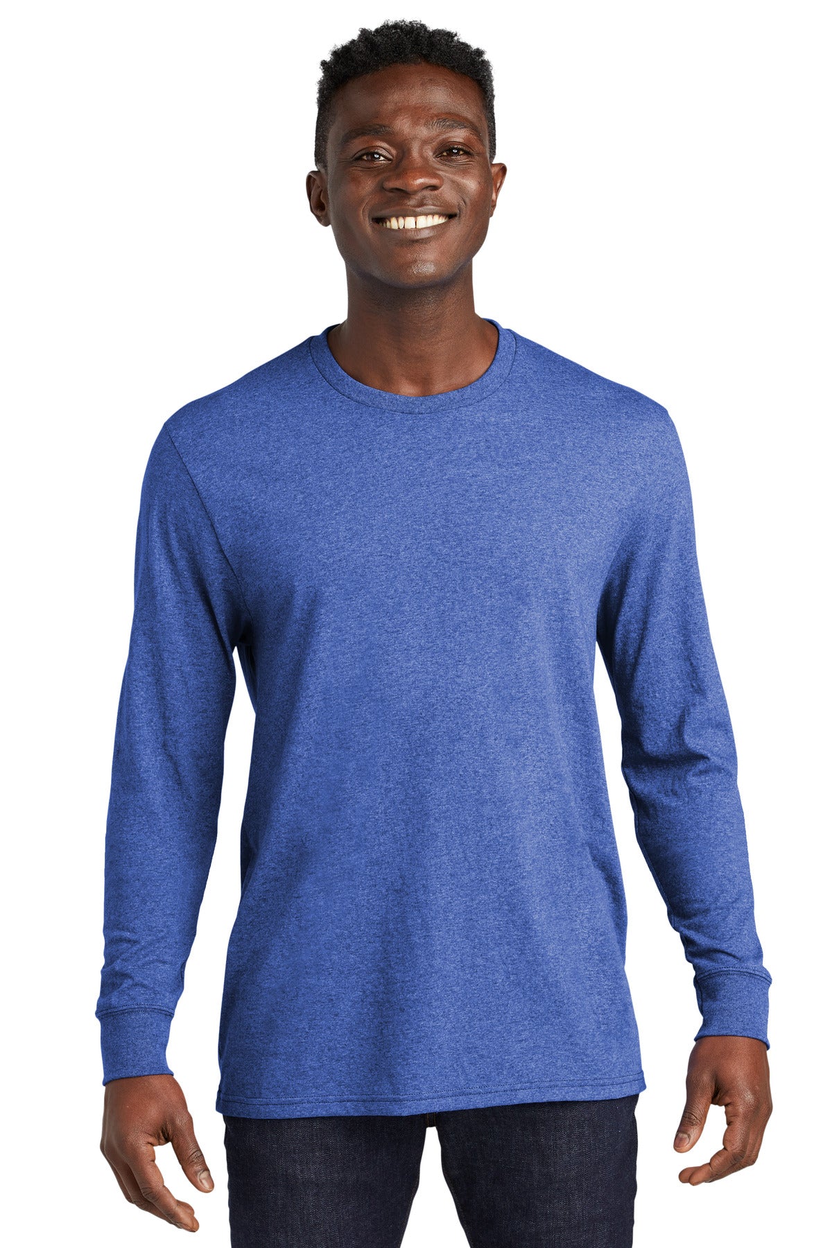 Allmade® Unisex Long Sleeve Recycled Blend Tee - Reused Royal Heather - XS
