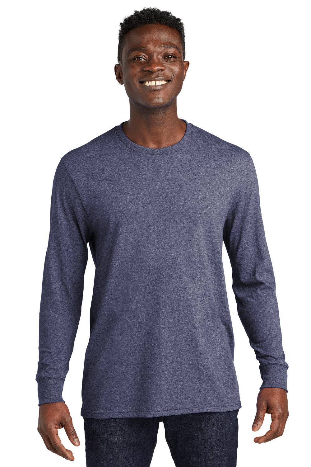 Allmade® Unisex Long Sleeve Recycled Blend Tee - Salvaged Navy Heather - XS