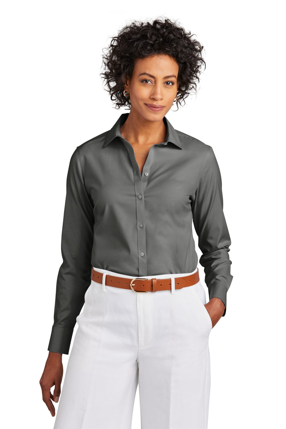 Brooks Brothers® Women’s Wrinkle-Free Stretch Pinpoint Shirt - Deep Black - XS