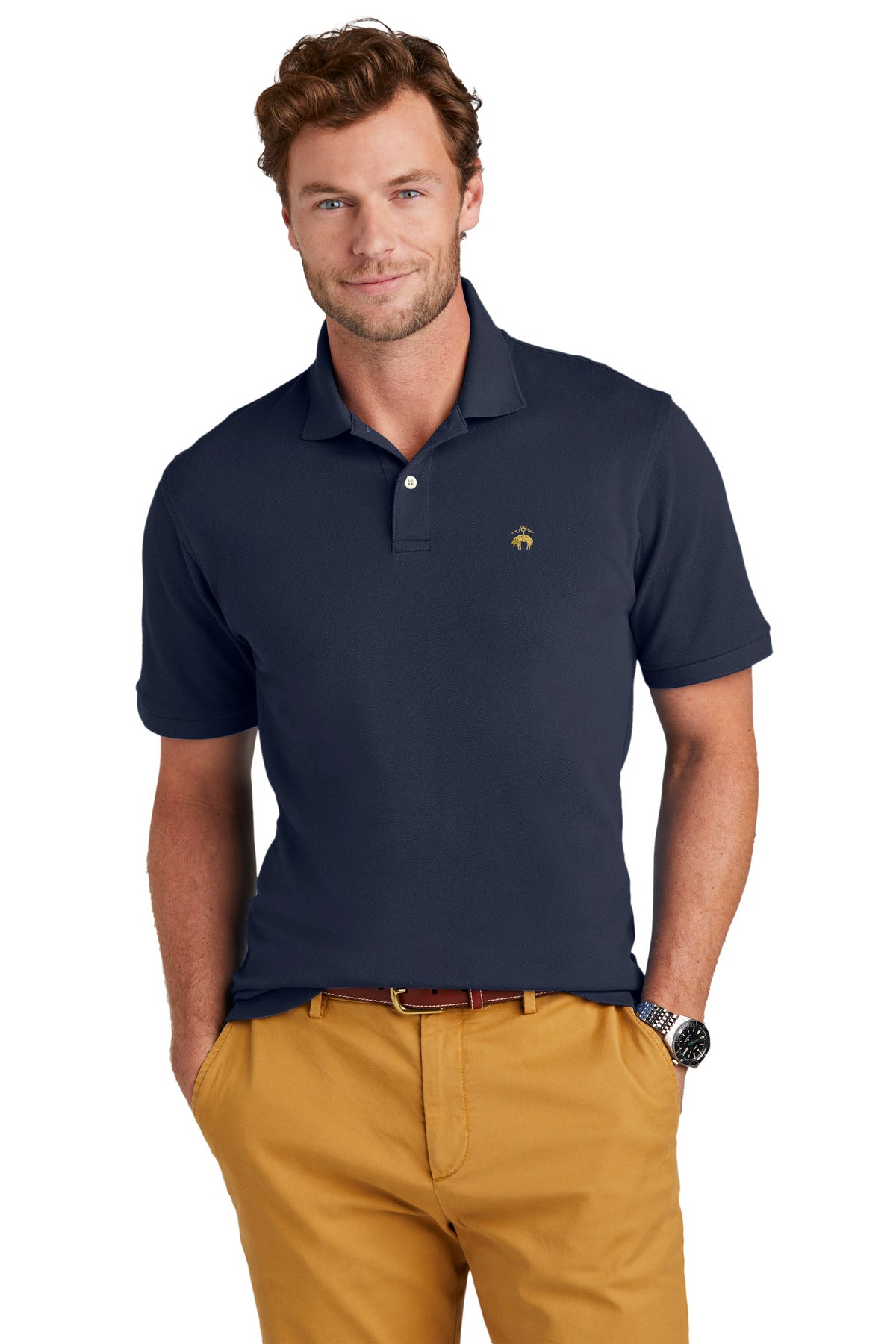 Brooks Brothers® Pima Cotton Pique Polo - Navy Blazer - XS