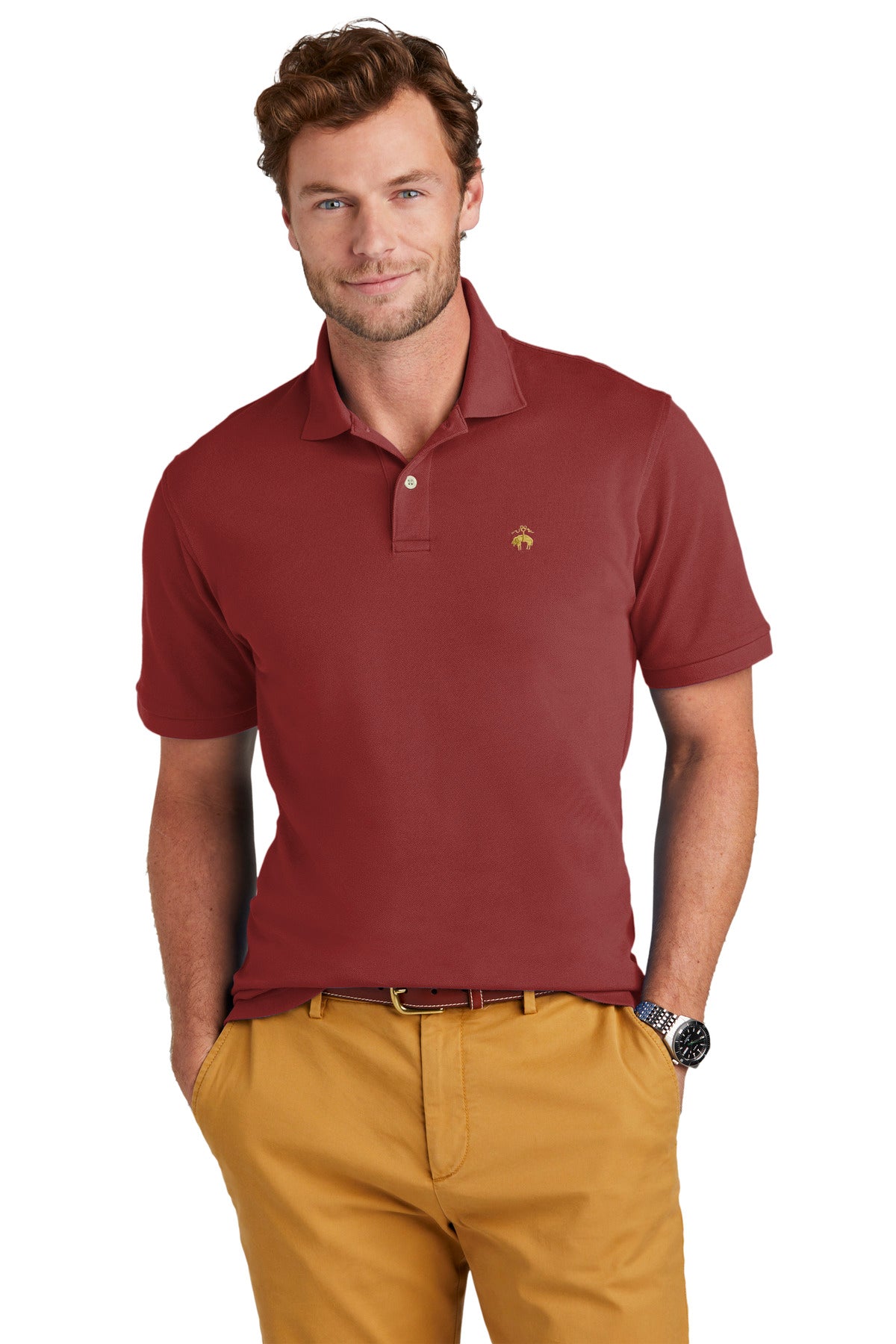 Brooks Brothers® Pima Cotton Pique Polo - Rich Red - XS
