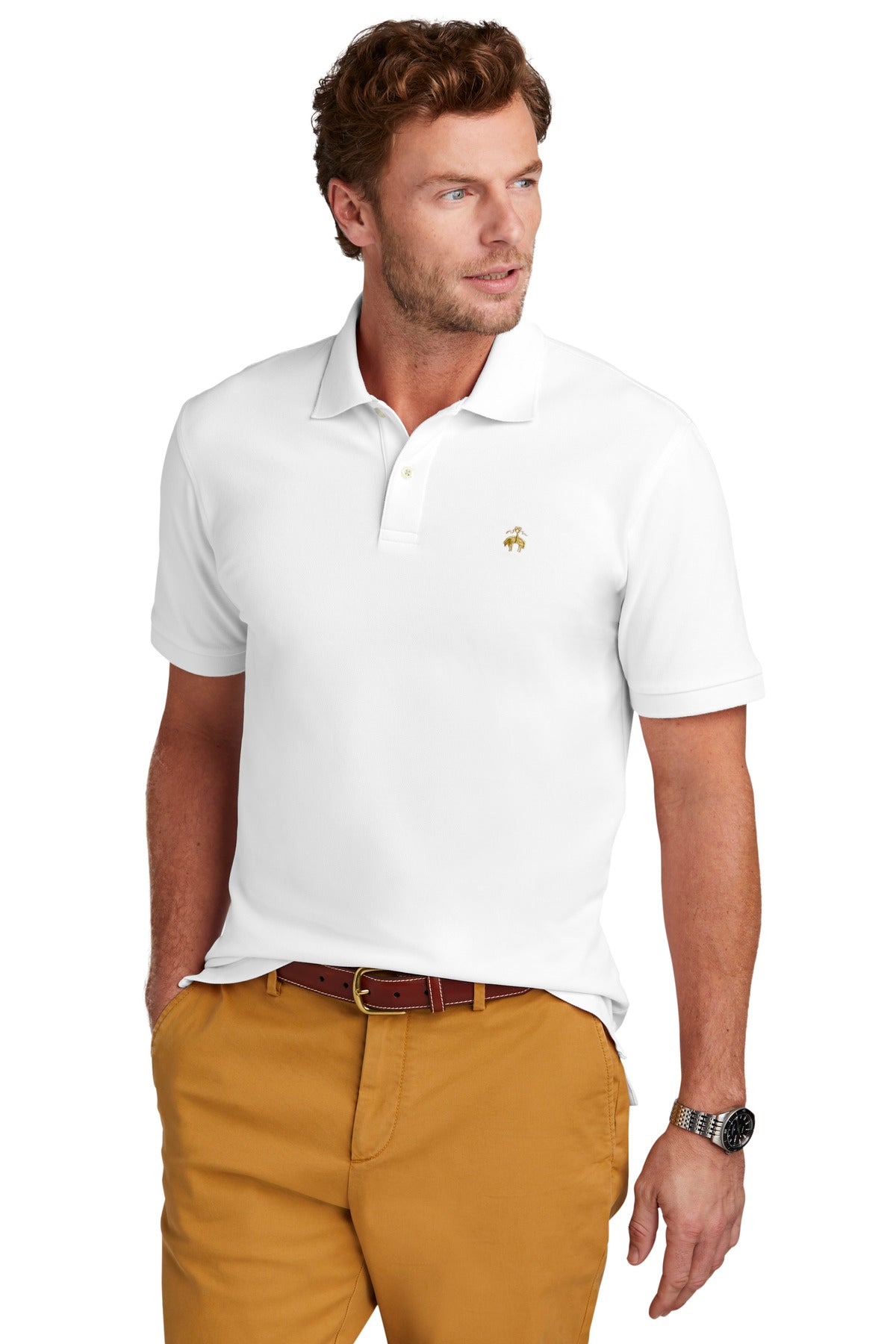 Brooks Brothers® Pima Cotton Pique Polo - White - XS