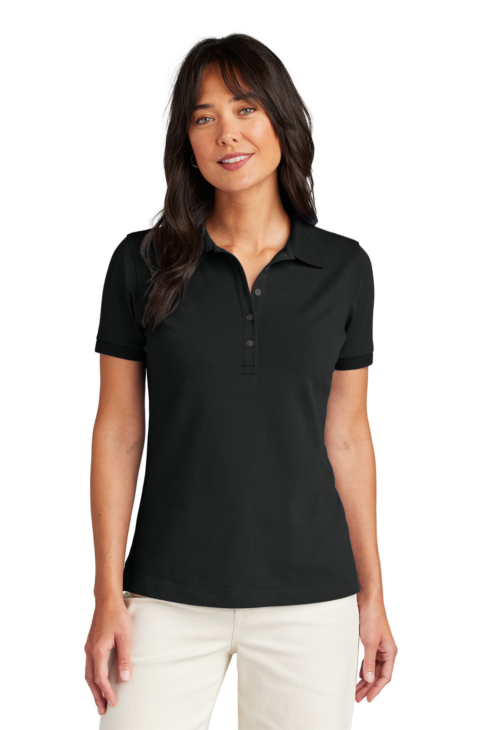 Brooks Brothers® Women’s Pima Cotton Pique Polo - Deep Black - XS