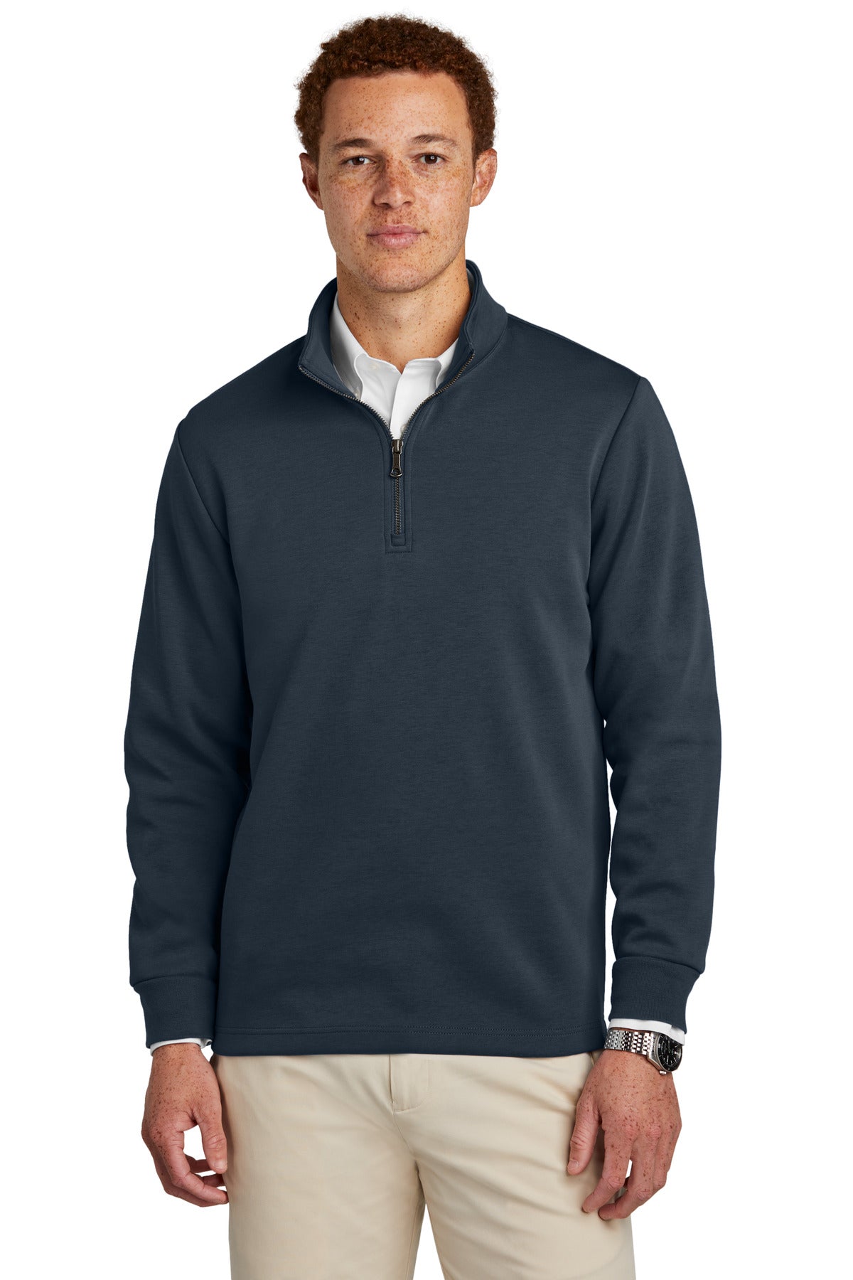 Brooks Brothers® Double-Knit 1/4-Zip - Night Navy - XS