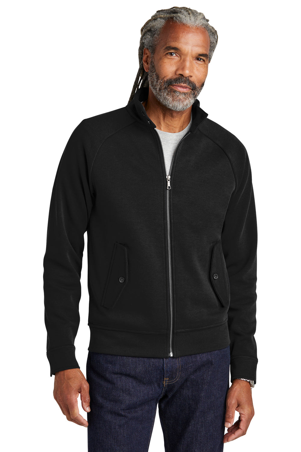 Brooks Brothers® Double-Knit Full-Zip - Deep Black - XS