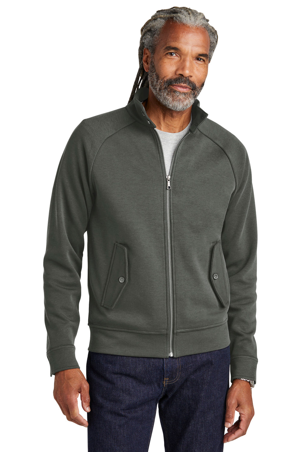 Brooks Brothers® Double-Knit Full-Zip - Windsor Grey - XS
