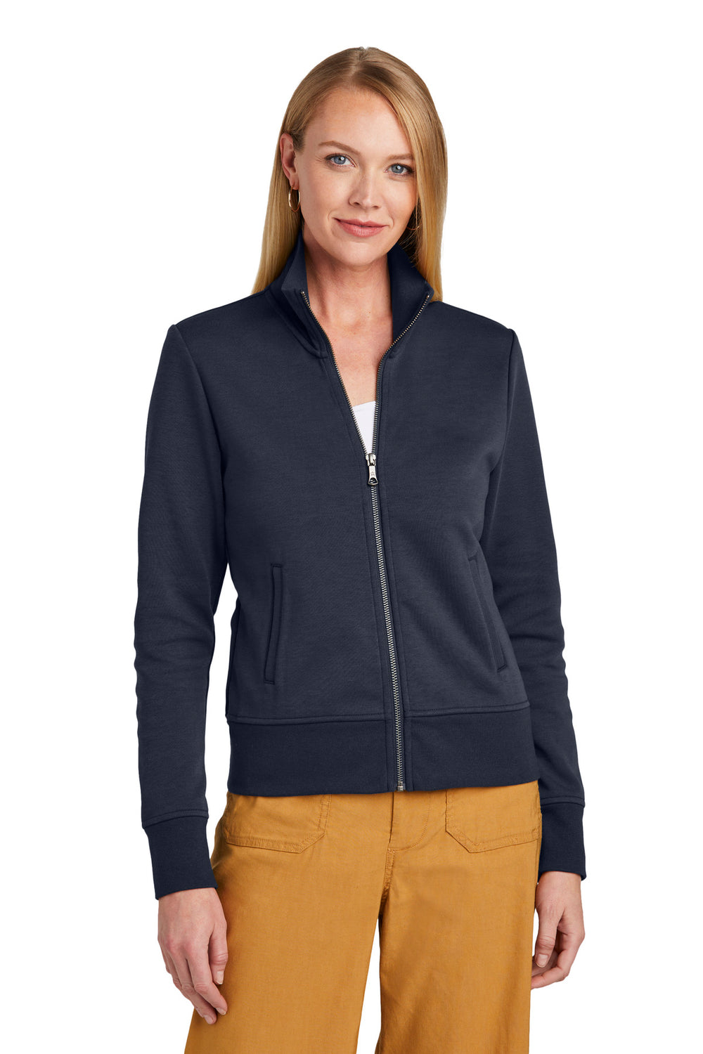 Brooks Brothers® Women’s Double-Knit Full-Zip - Night Navy - XS