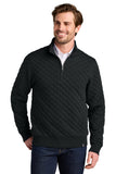 Brooks Brothers® Diamond Quilt 1/4-Zip - Deep Black - XS