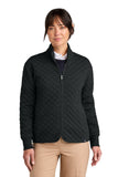 Brooks Brothers® Women’s Diamond Quilt Full-Zip - Deep Black - XS