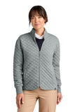 Brooks Brothers® Women’s Diamond Quilt Full-Zip - Light Shadow Grey Heather - XS