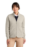 Brooks Brothers® Women’s Diamond Quilt Full-Zip - Oatmeal Heather - XS