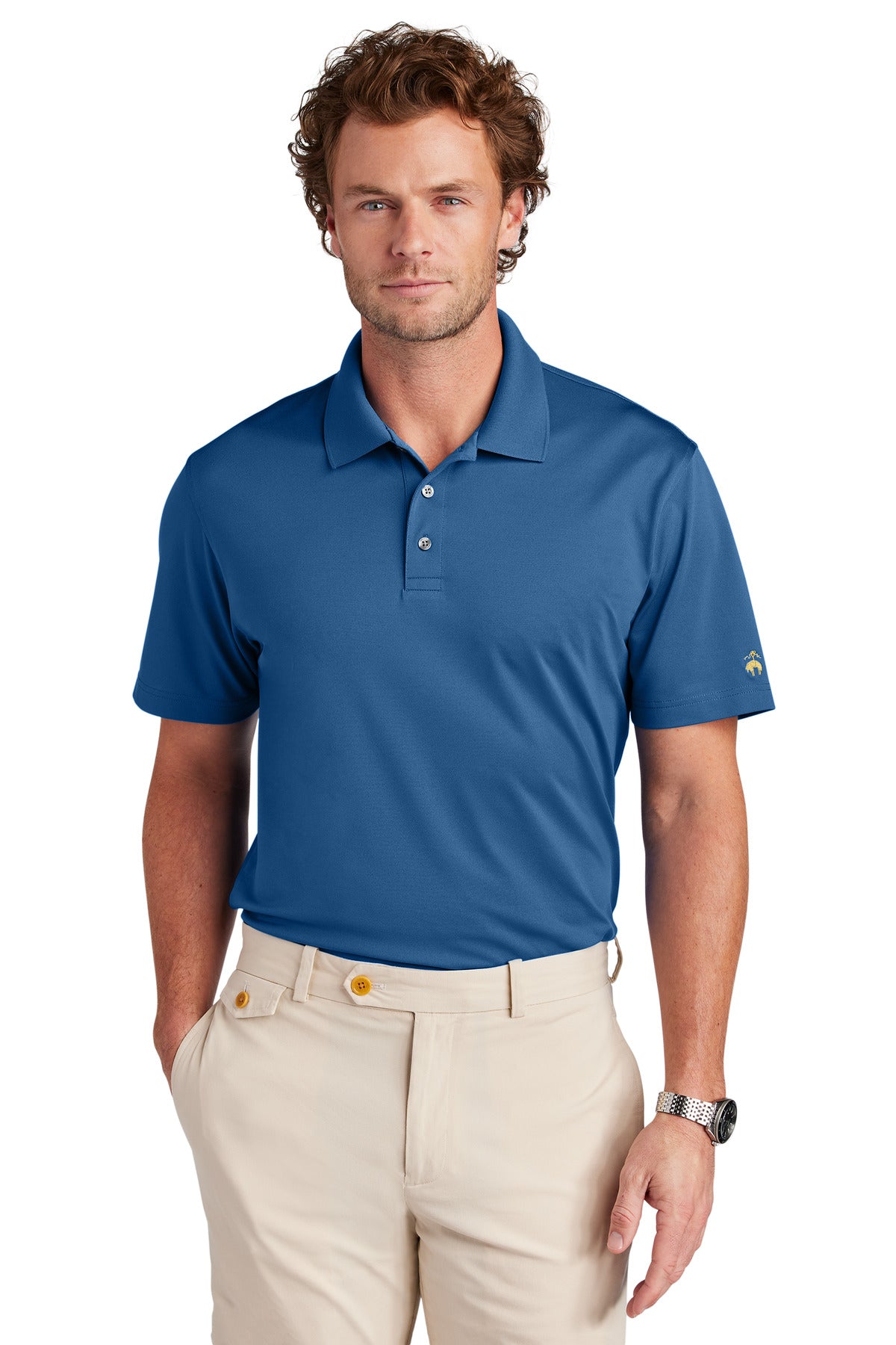 Brooks Brothers® Mesh Pique Performance Polo - Charter Blue - XS