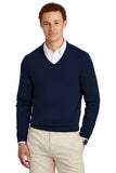 Brooks Brothers® Cotton Stretch V-Neck Sweater - Navy Blazer - XS