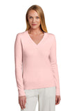 Brooks Brothers® Women’s Cotton Stretch V-Neck Sweater - Pearl Pink - XS