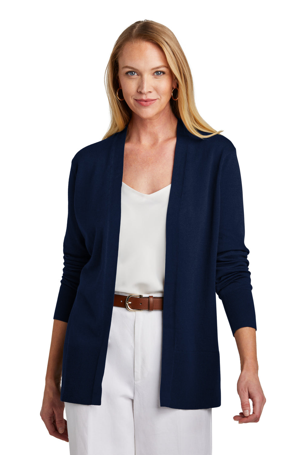 Brooks Brothers® Women’s Cotton Stretch Long Cardigan Sweater - Navy Blazer - XS