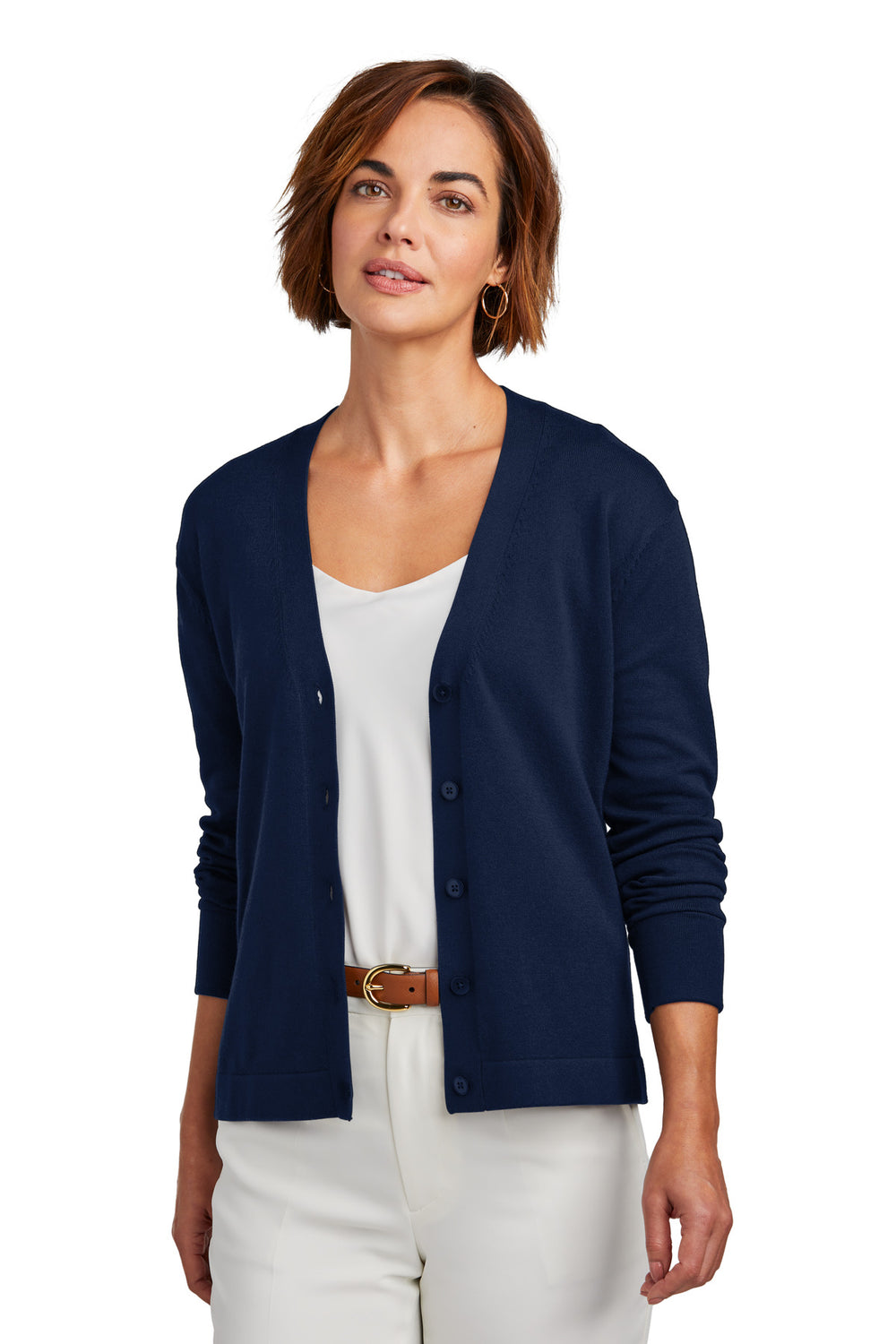 Brooks Brothers® Women’s Cotton Stretch Cardigan Sweater - Navy Blazer - XS