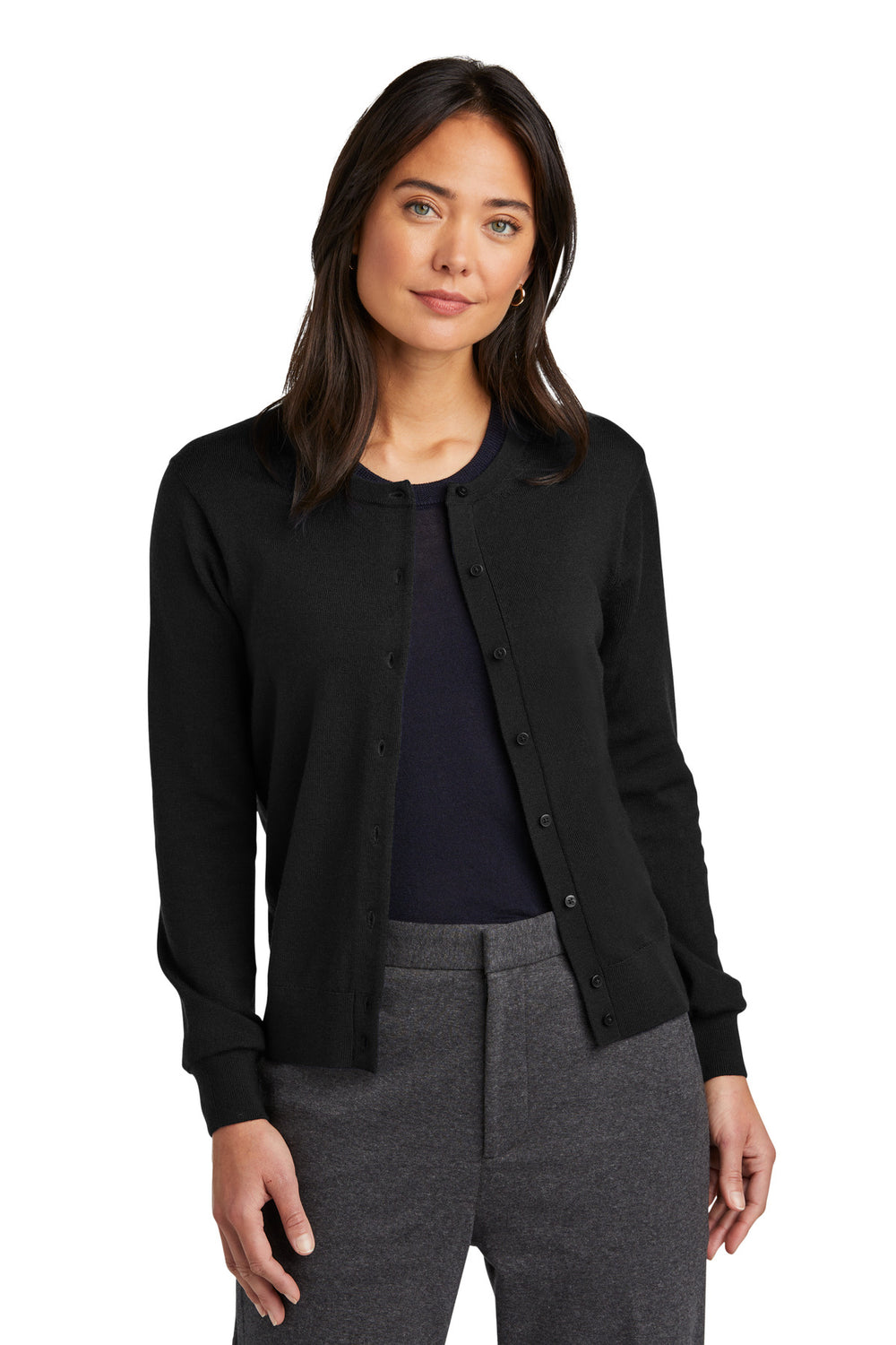 Brooks Brothers® Women’s Washable Merino Cardigan Sweater - Deep Black - XS