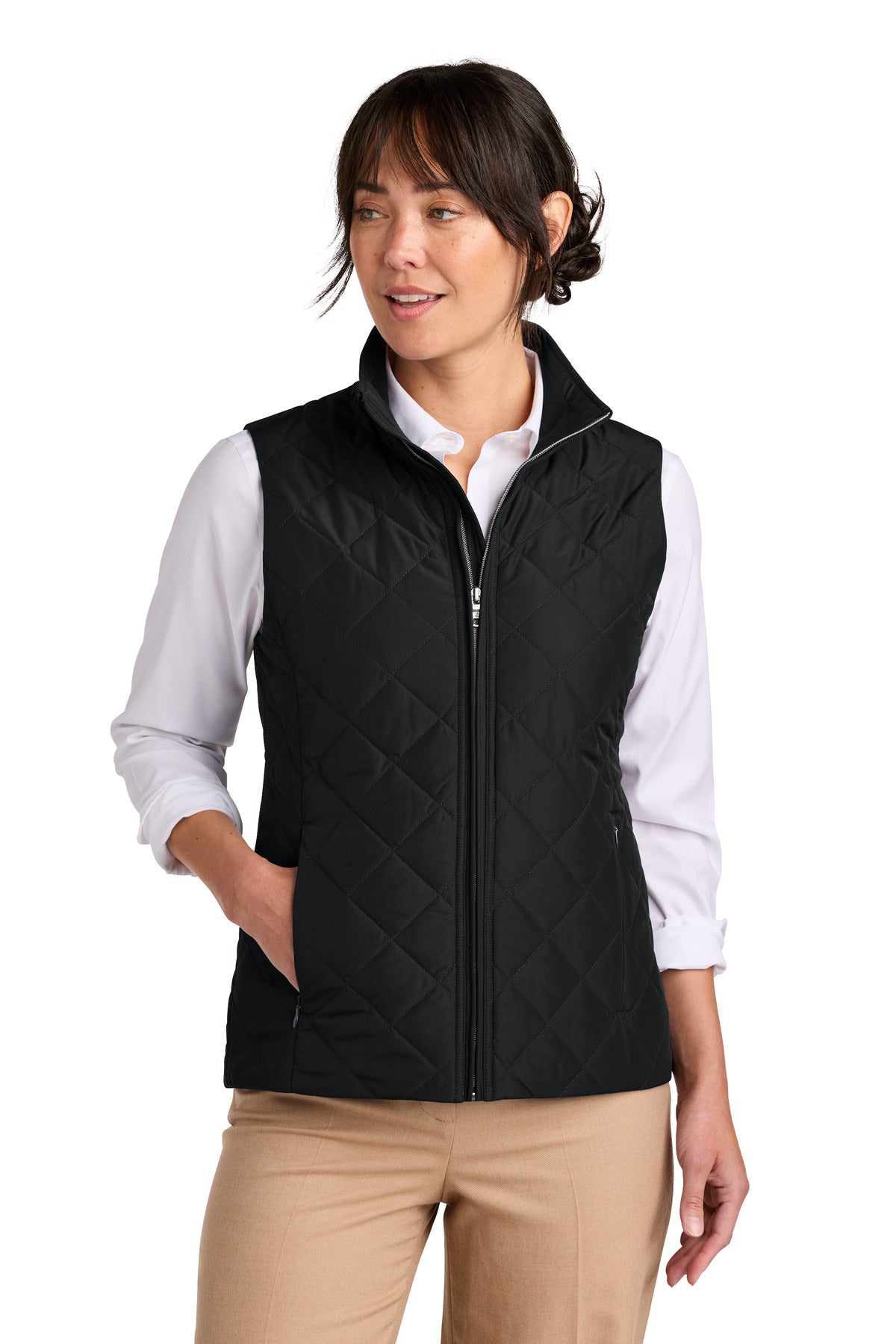 Brooks Brothers® Women’s Quilted Vest - Deep Black - XS