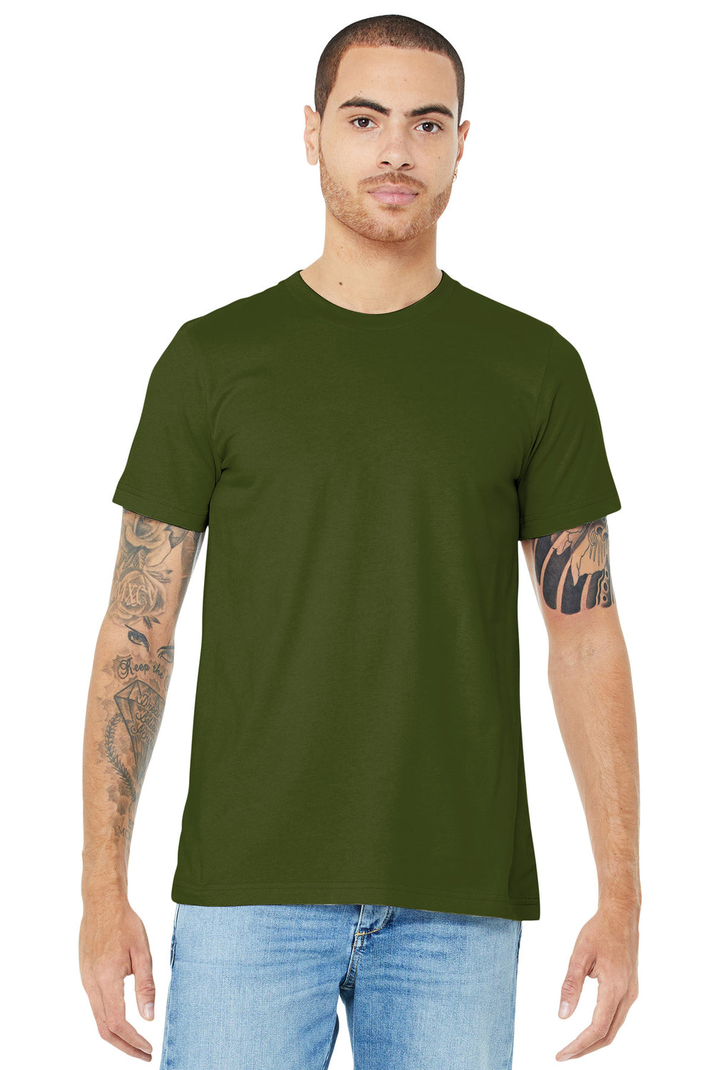 BELLA+CANVAS® Unisex Jersey Short Sleeve Tee - Olive - XS