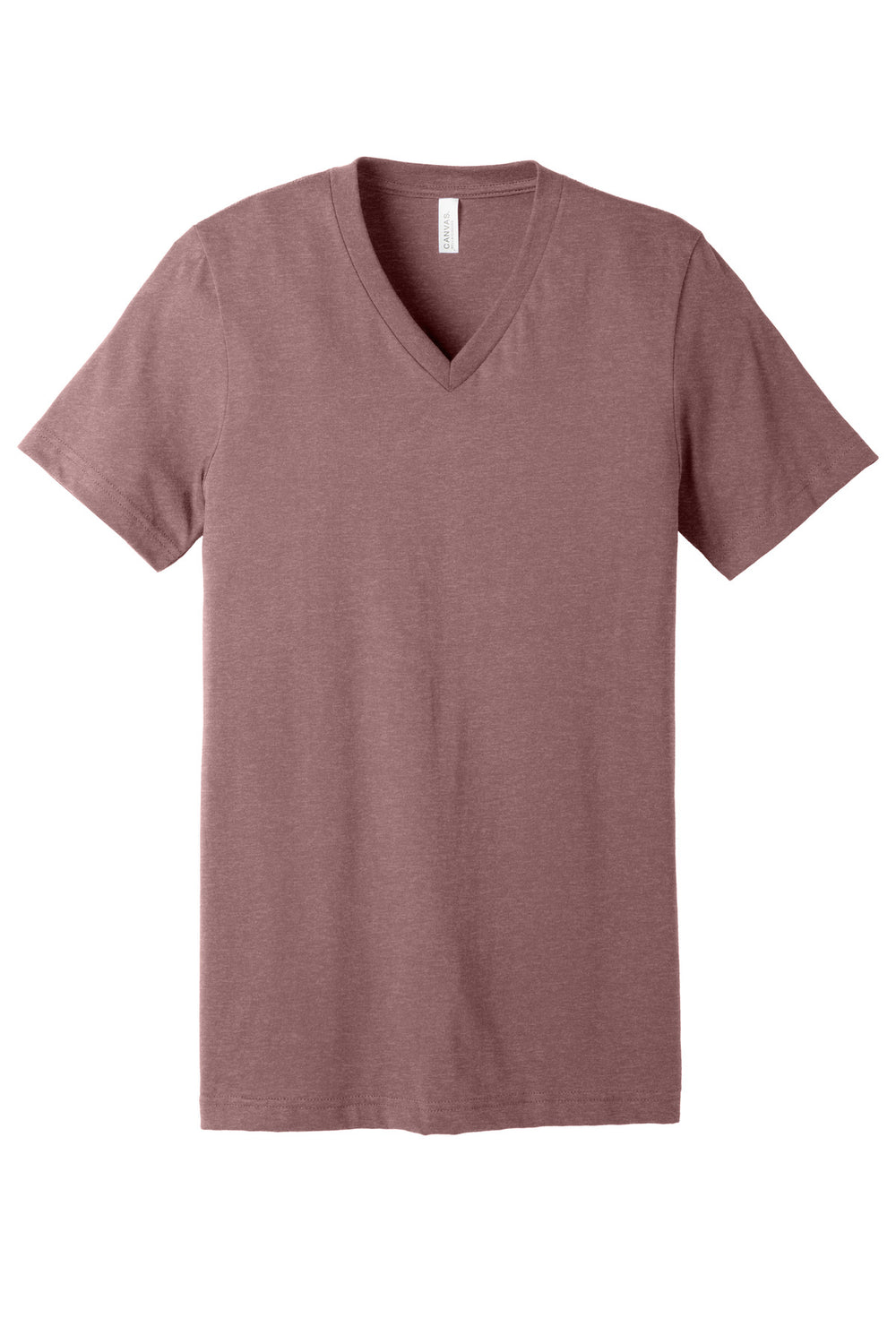 BELLA+CANVAS® Unisex Heather CVC V-Neck Tee - Heather Mauve - 2XL