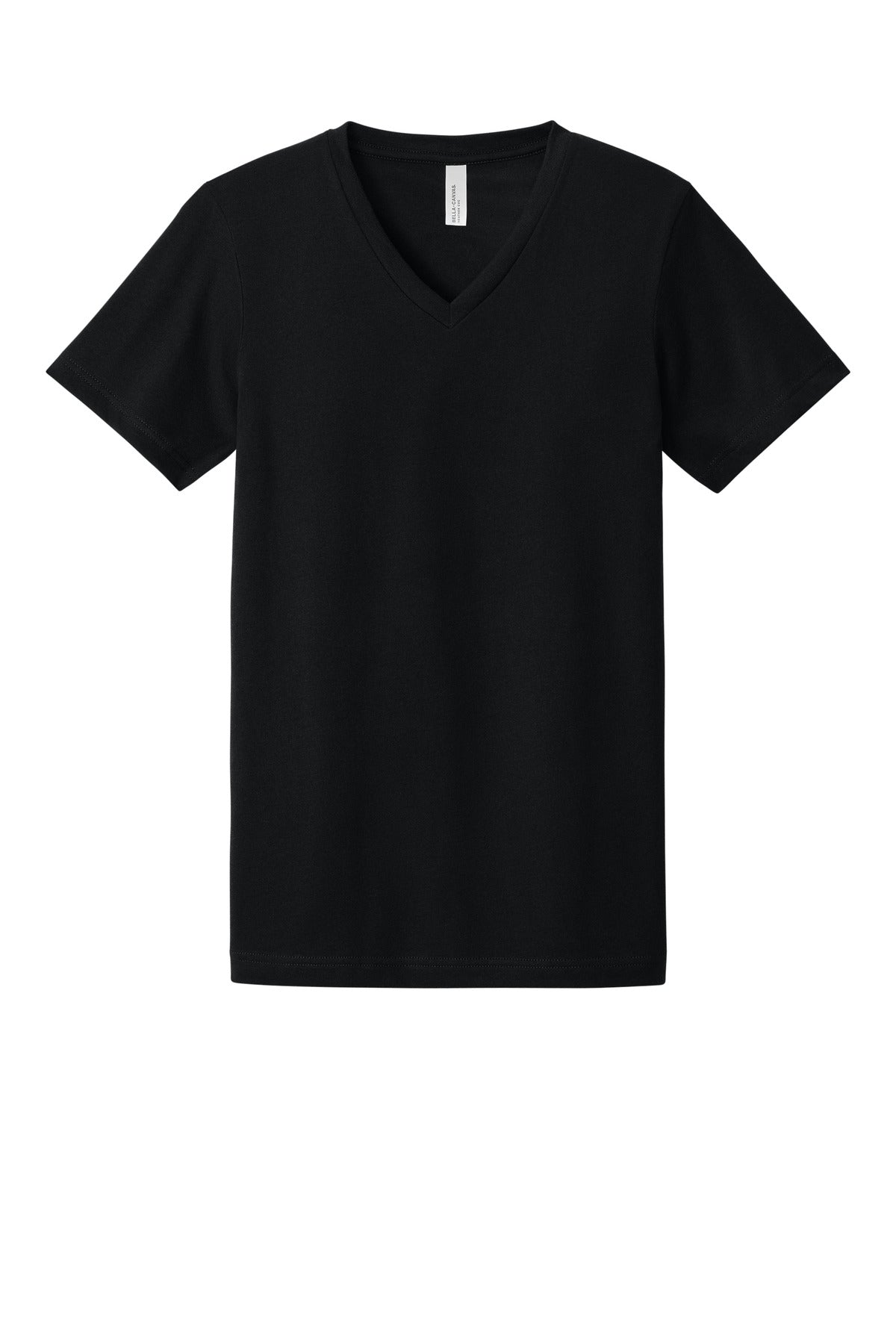 BELLA+CANVAS® Unisex Heather CVC V-Neck Tee - Solid Black Blend - 2XL