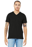 BELLA+CANVAS® Unisex Jersey Short Sleeve V-Neck Tee - Black - XS