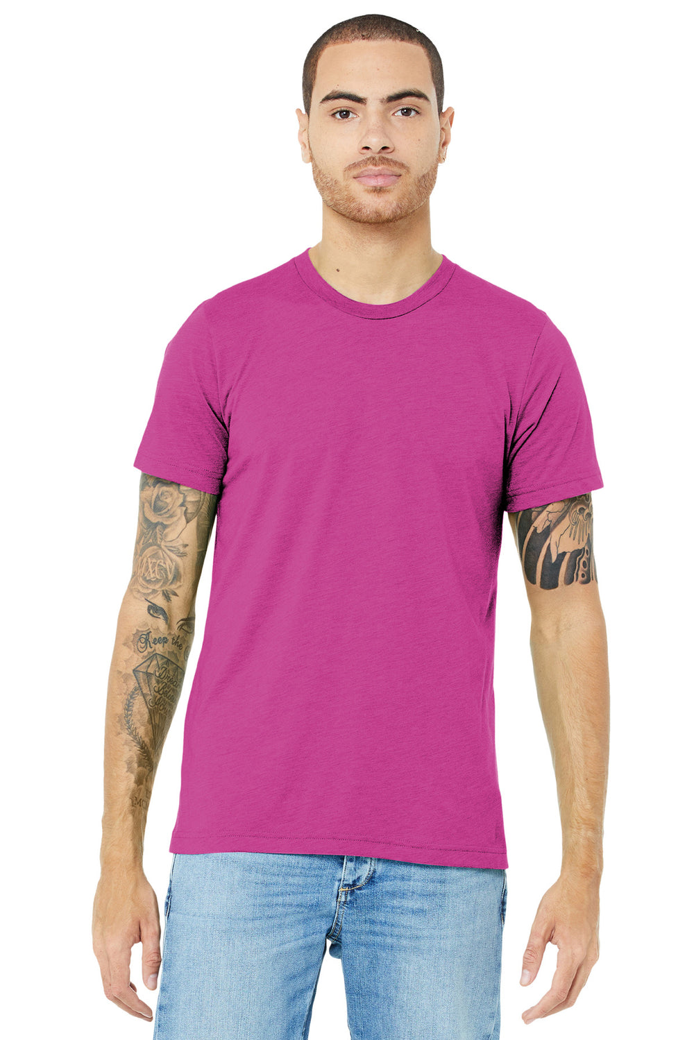 BELLA+CANVAS® Unisex Triblend Short Sleeve Tee - Berry Triblend - XS