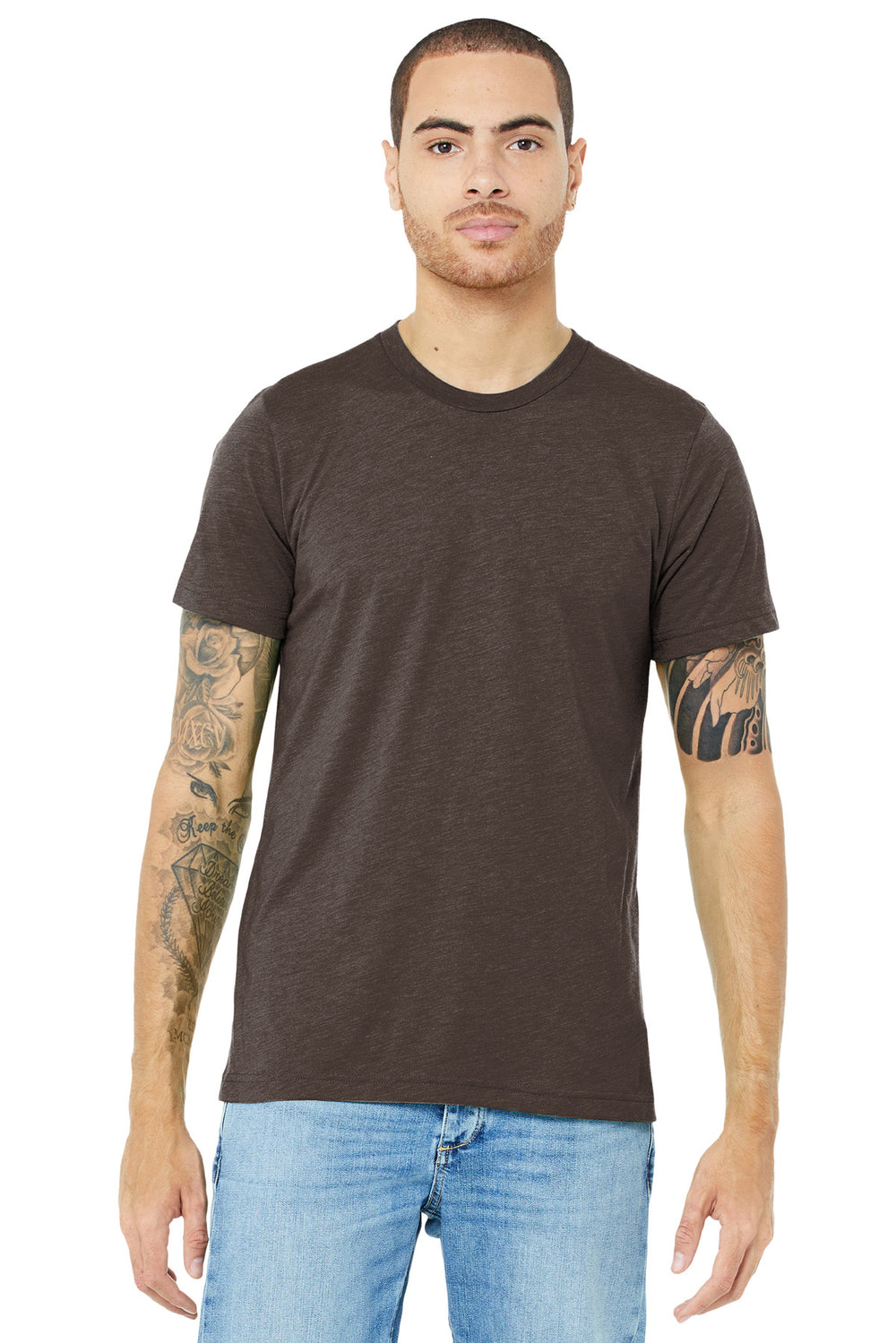 BELLA+CANVAS® Unisex Triblend Short Sleeve Tee - Brown Triblend - XS
