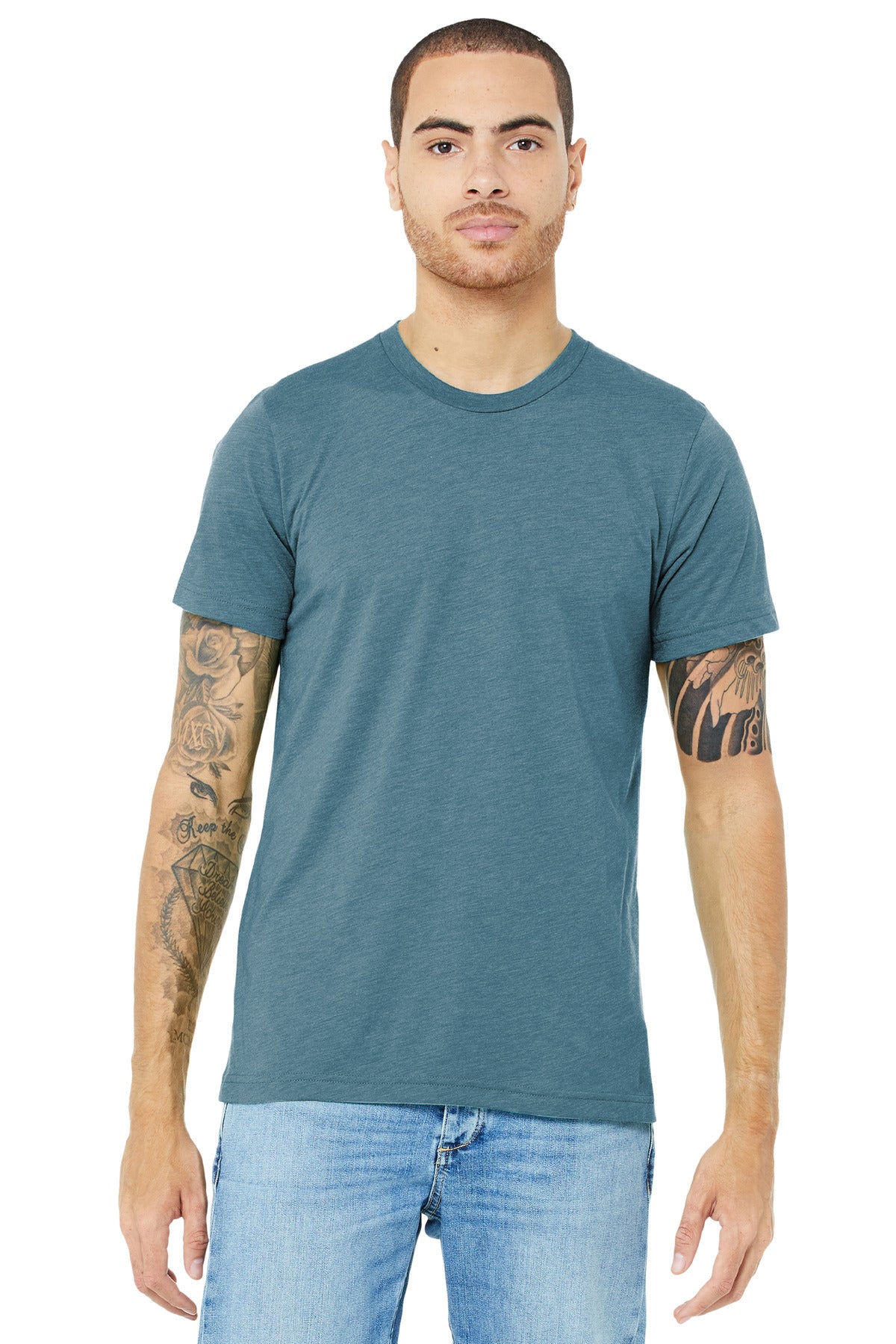 BELLA+CANVAS® Unisex Triblend Short Sleeve Tee - Denim Triblend - XS