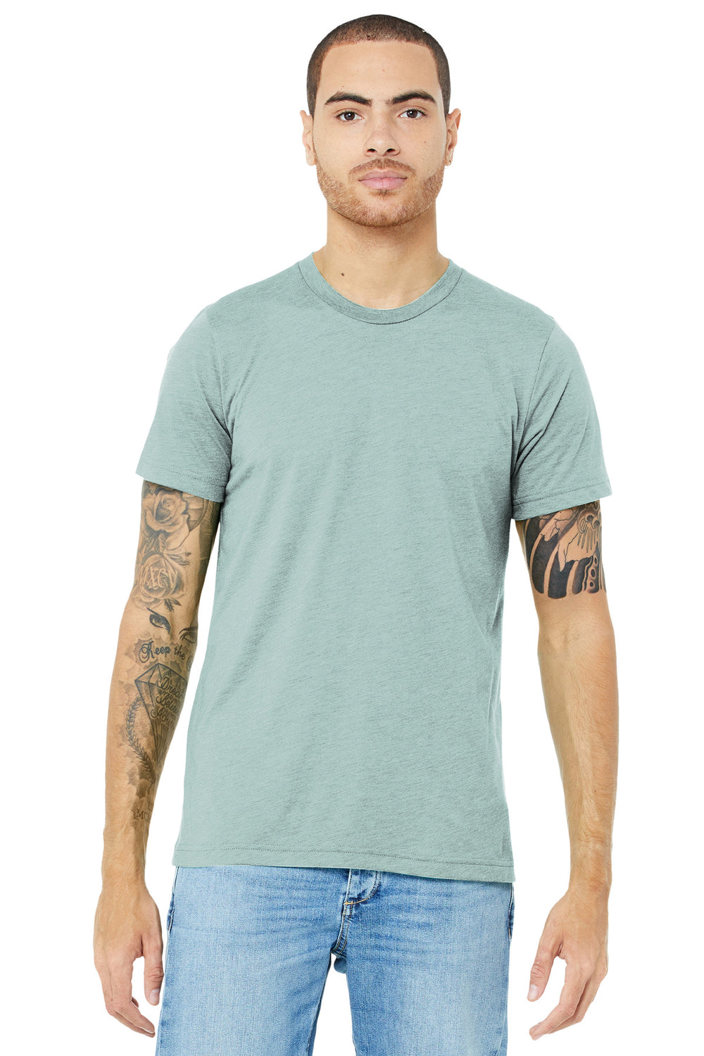 BELLA+CANVAS® Unisex Triblend Short Sleeve Tee - Dusty Blue Triblend - XS