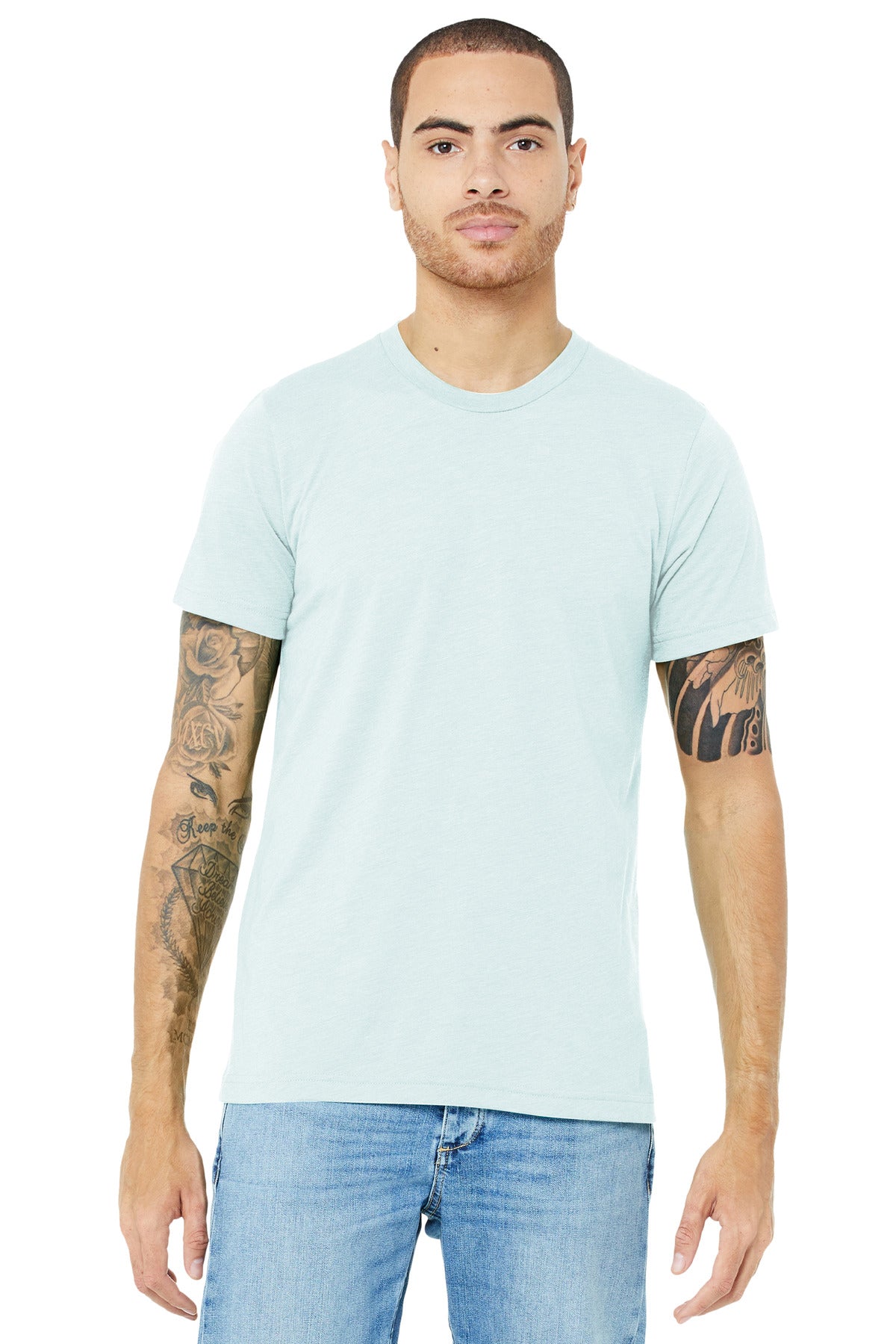 BELLA+CANVAS® Unisex Triblend Short Sleeve Tee - Ice Blue Triblend - XS