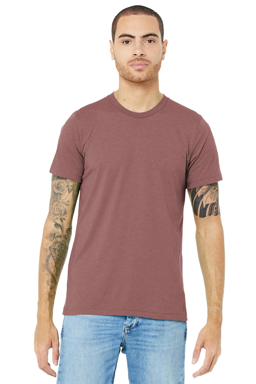BELLA+CANVAS® Unisex Triblend Short Sleeve Tee - Mauve Triblend - XS