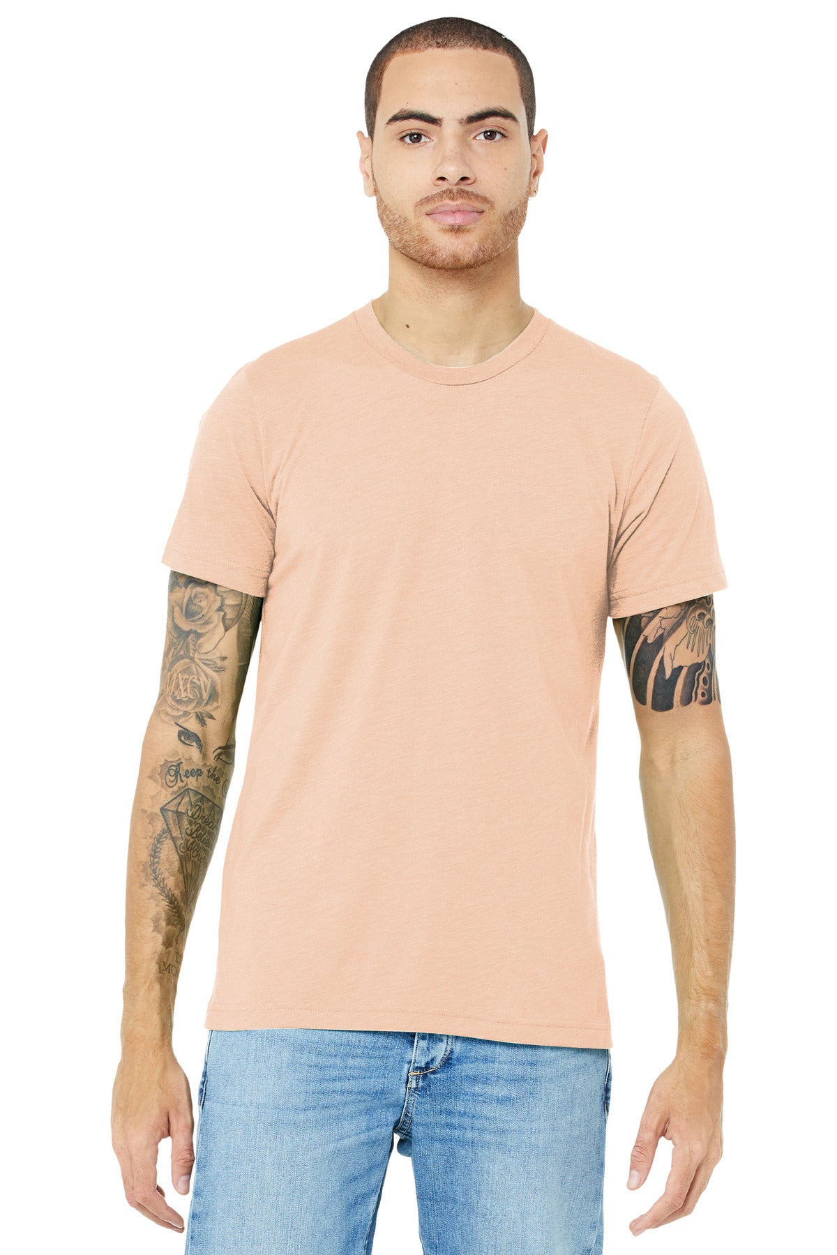 BELLA+CANVAS® Unisex Triblend Short Sleeve Tee - Peach Triblend - XS