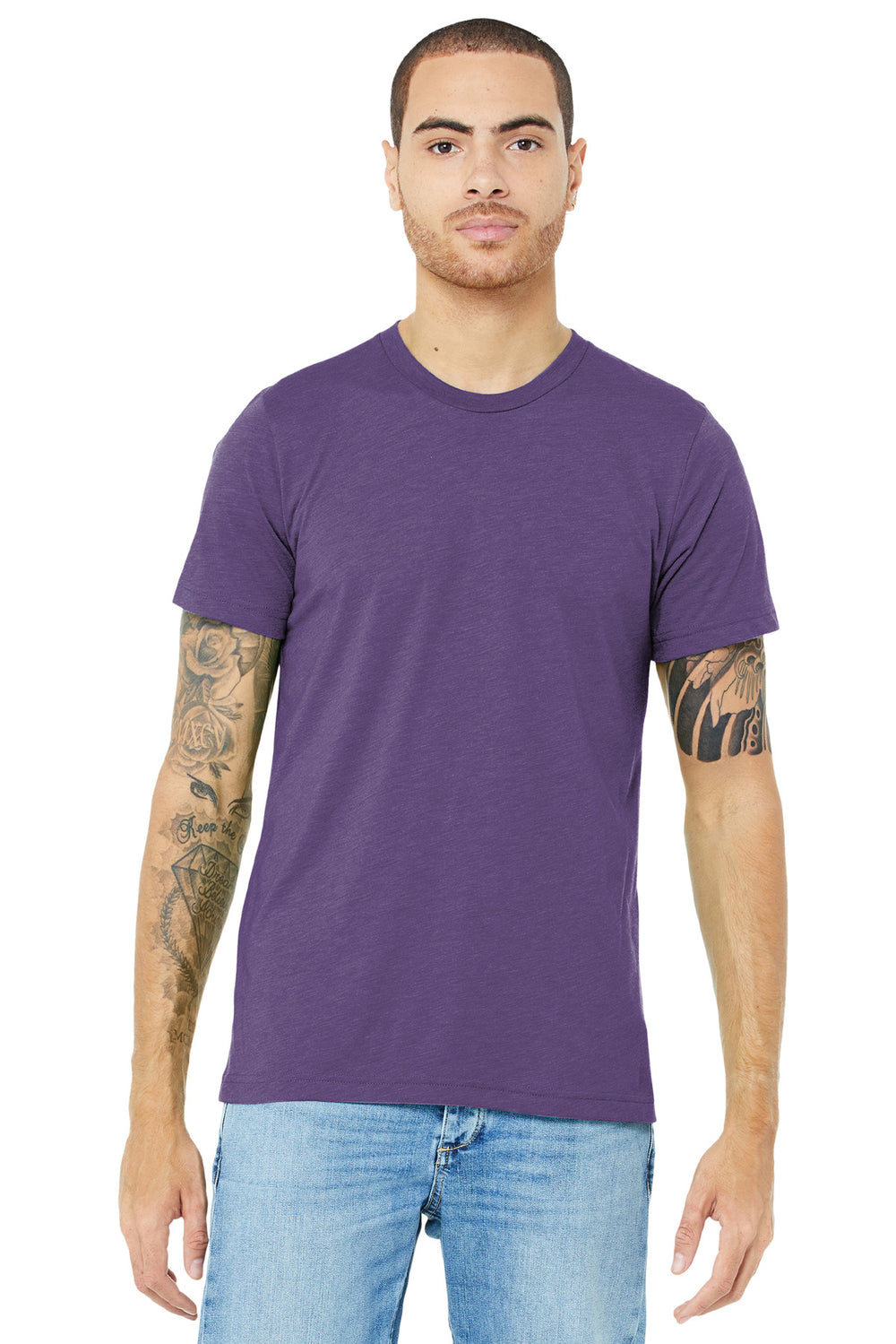 BELLA+CANVAS® Unisex Triblend Short Sleeve Tee - Purple Triblend - XS