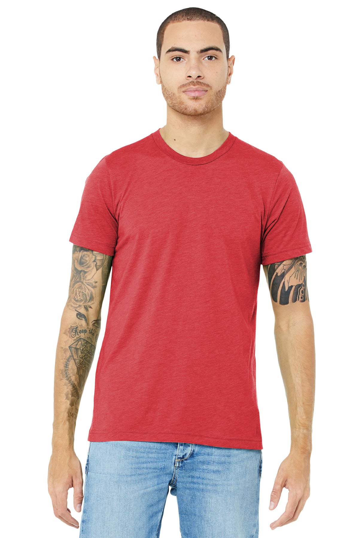 BELLA+CANVAS® Unisex Triblend Short Sleeve Tee - Red Triblend - XS