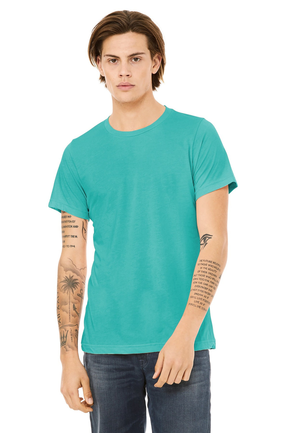 BELLA+CANVAS® Unisex Triblend Short Sleeve Tee - Sea Green Triblend - XS