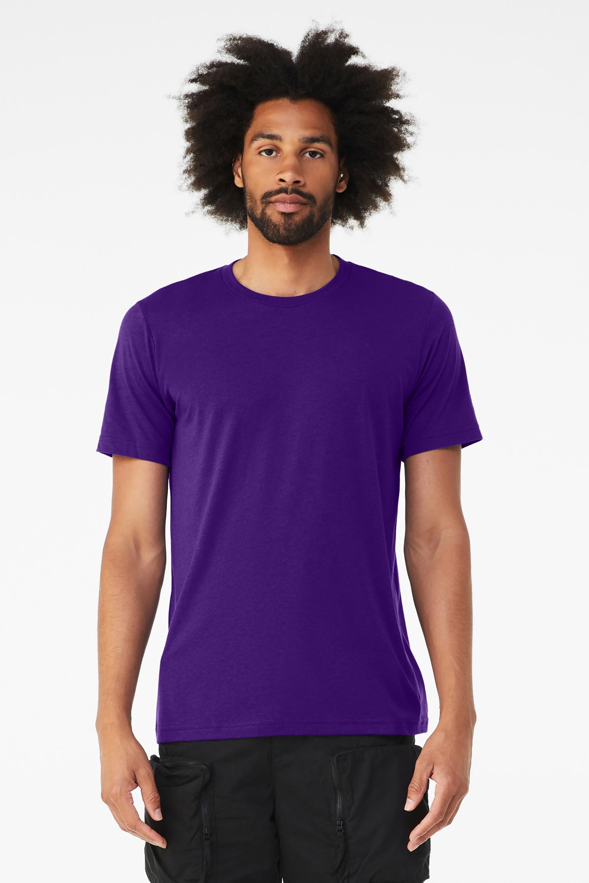 BELLA+CANVAS® Unisex Triblend Short Sleeve Tee - Solid Team Purple Triblend - 2XL