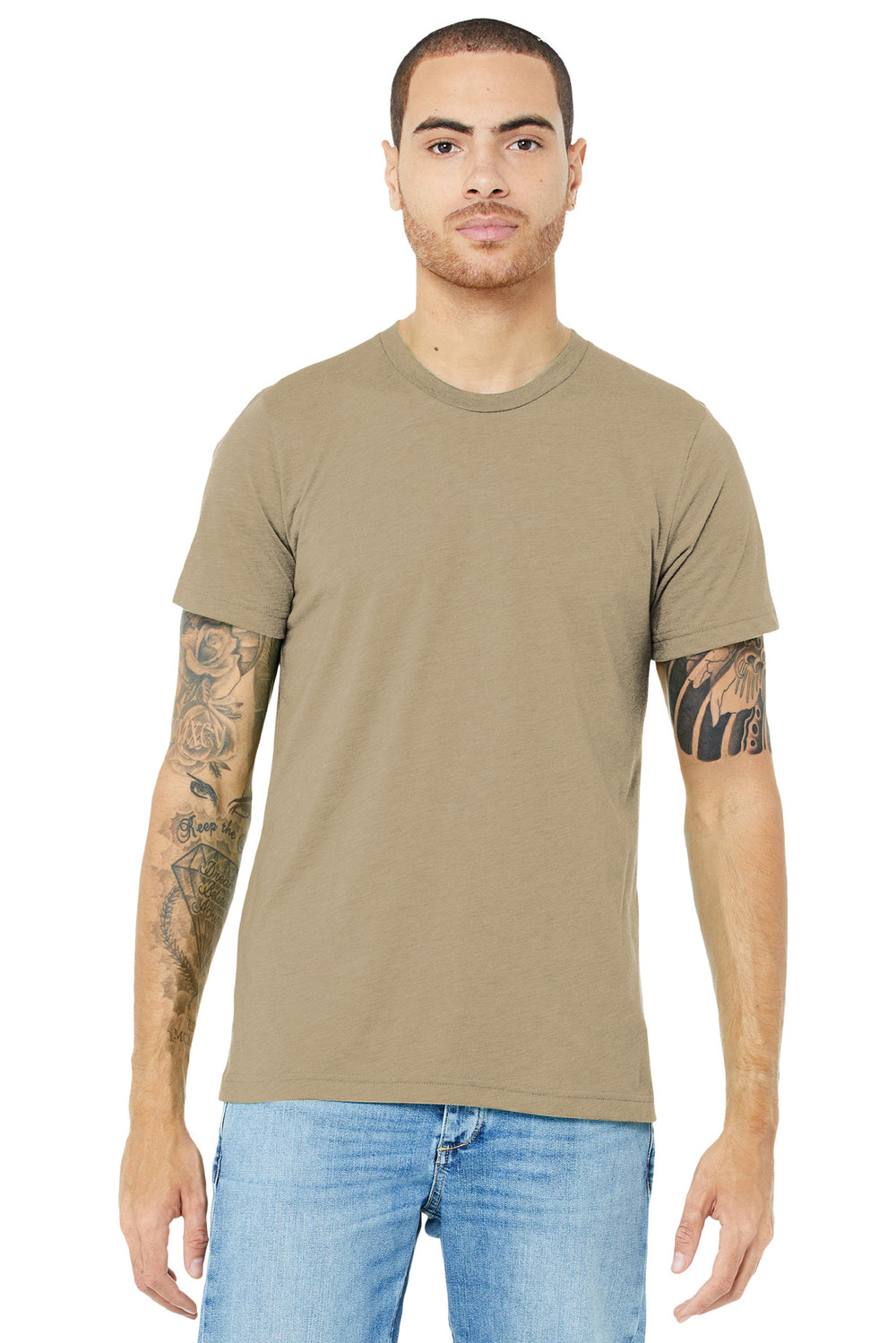 BELLA+CANVAS® Unisex Triblend Short Sleeve Tee - Tan Triblend - XS