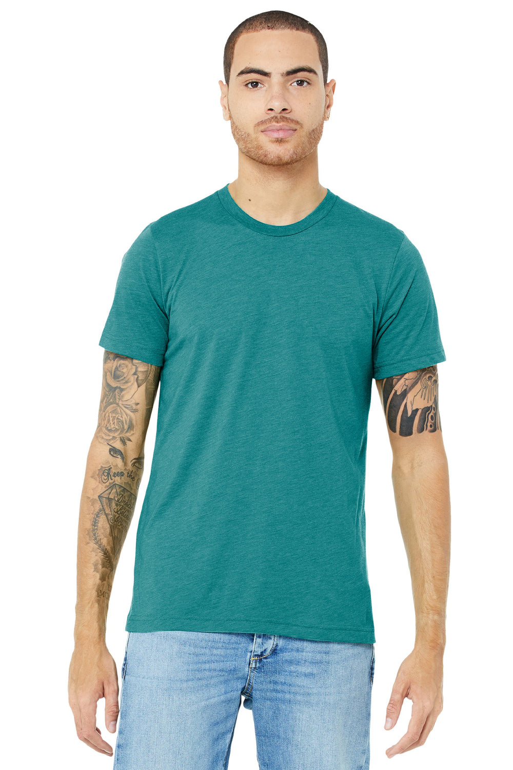 BELLA+CANVAS® Unisex Triblend Short Sleeve Tee - Teal Triblend - XS