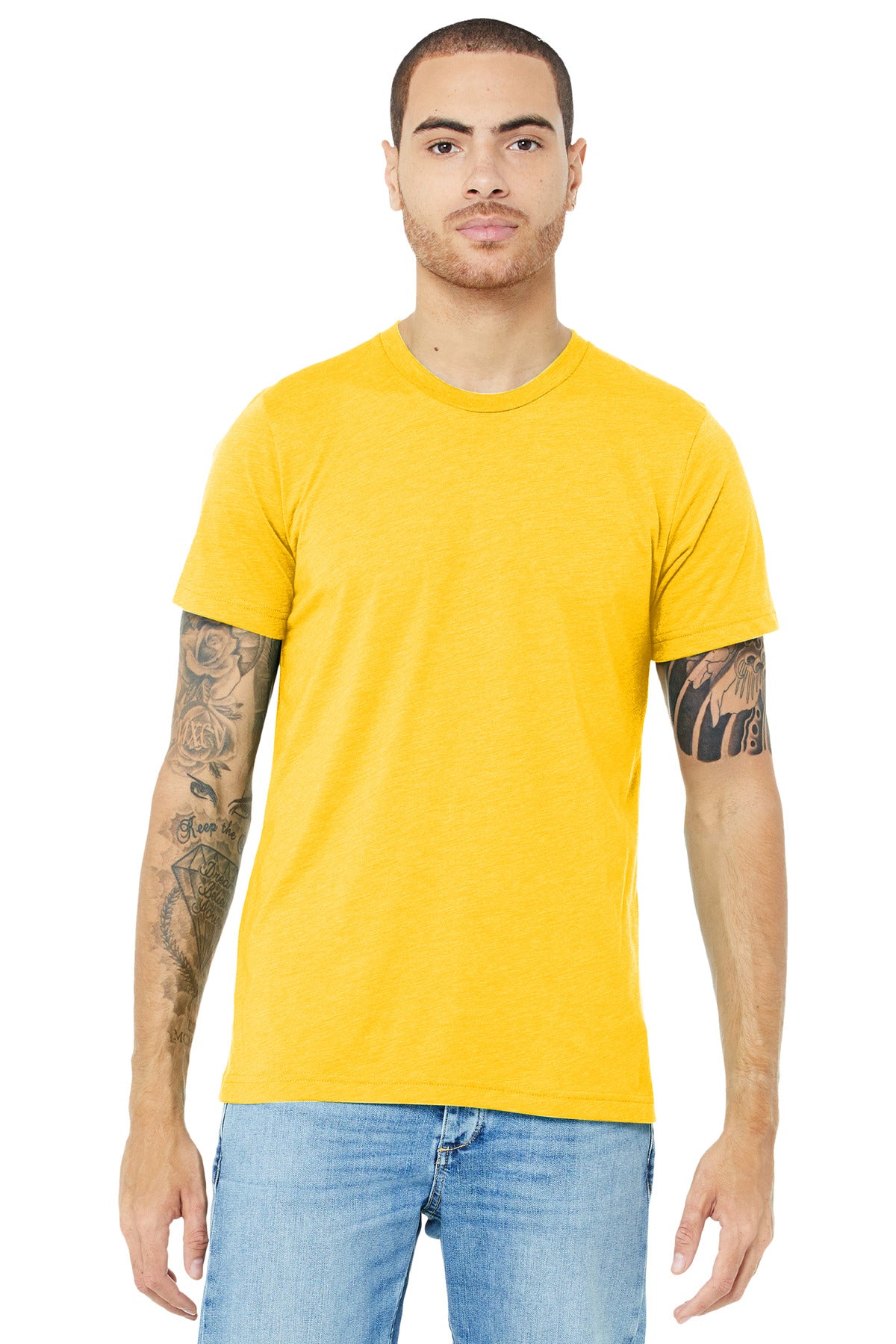 BELLA+CANVAS® Unisex Triblend Short Sleeve Tee - Yellow Gold Triblend - XS