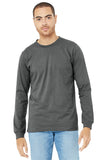BELLA+CANVAS® Unisex Heather CVC Long Sleeve Tee - Deep Heather - XS