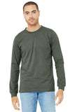 BELLA+CANVAS® Unisex Heather CVC Long Sleeve Tee - Heather Military Green - 2XL